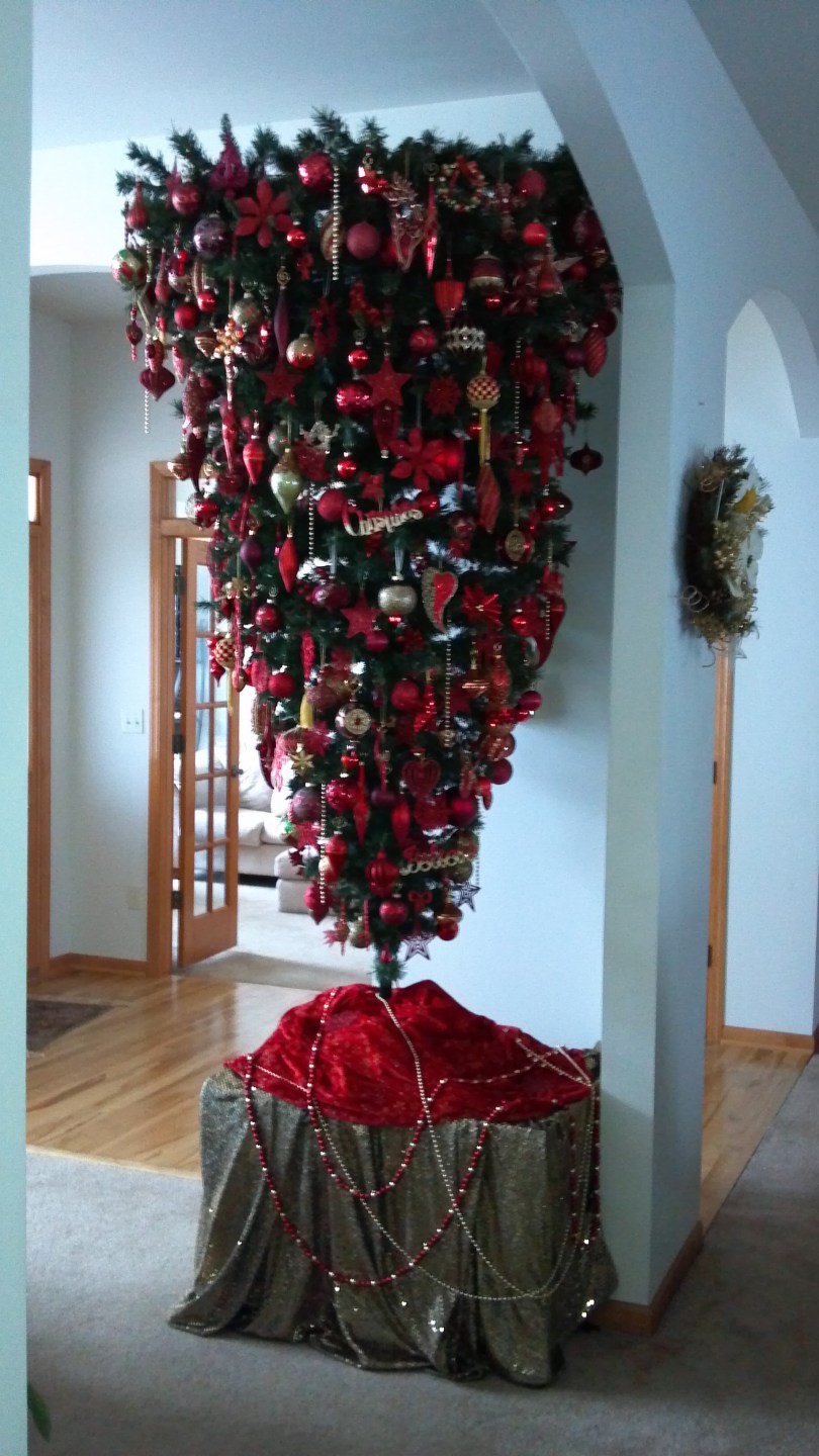 2012 Red Gold Upside Down Tree