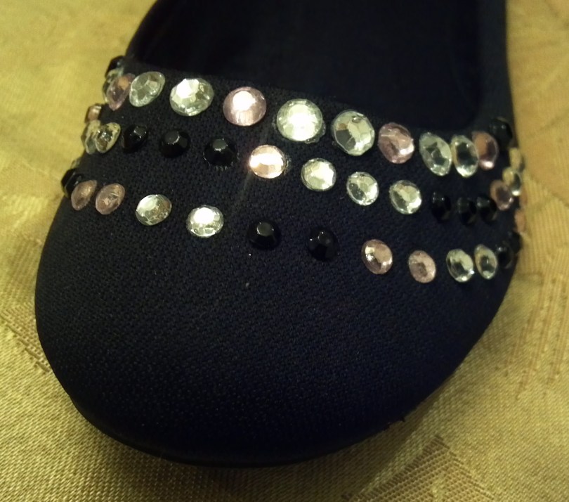 Blinged Out Flats Front Close Up