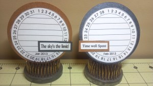 TCC 2013 Goal Calendar Clock Journal Cards for Jan. and Feb.