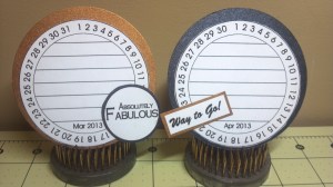 TCC 2013 Goal Calendar Clock Journal Cards for Mar. and Apr.