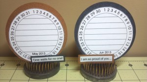 TCC 2013 Goal Calendar Clock Journal Cards for May and June