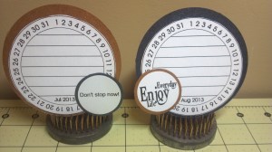 TCC 2013 Goal Calendar Clock Journal Cards for July and Aug.