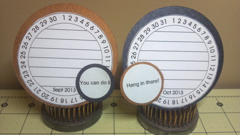 TCC 2013 Goal Calendar Clock Journal Cards for Sept. and Oct.