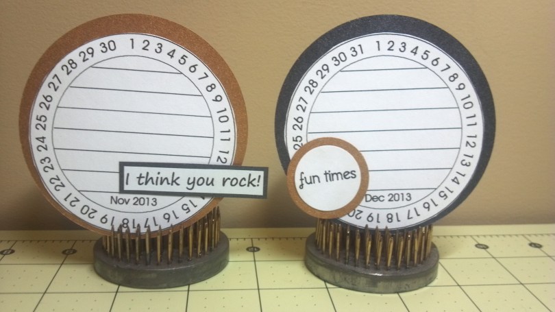 TCC 2013 Goal Calendar Clock Journal Cards for Nov. and Dec.