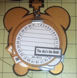 TCC 2013 Goal Calendar Clock Inside Close Up Journal Cards