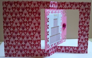 Valentine Birthday Flip Card Opened Back