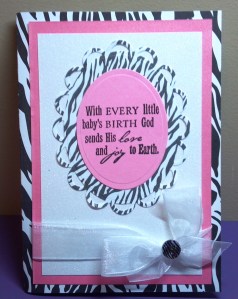 Zebra Baby Shower Card
