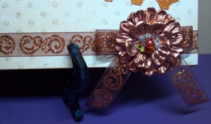 Altered Canvas - Bow and Flower Detail