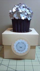 White Cupcake and Coordinating Box