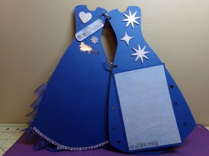 Dress Shaped Mini Album -  First Two Pages Opened