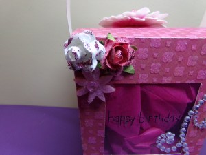 Chinese Takeout Birthday Box Close Up Flower Detail