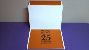 One Step Birthday Card - Inside