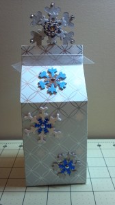 Christmas Snowflake Milk Carton Box Back