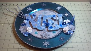 Christmas Noel Charger Plate - Flat View