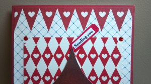 Sending You Kisses Birthday Card - Close Up Top