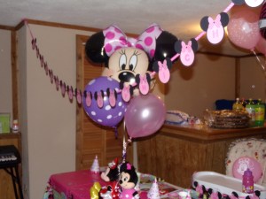 Decorations including my banners.