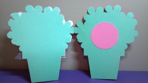 Flower Pot Shaped Card Inside