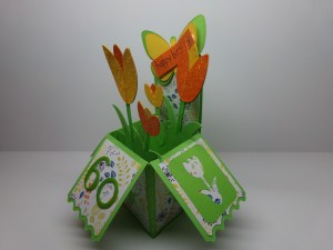 Tulip Birthday Box Card Angled View 2