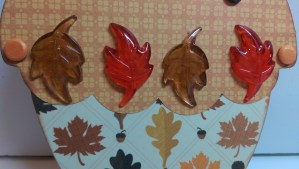 Acorn Shaped Birthday Card Close Up Leaf Detail