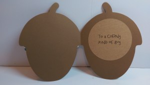 Acorn Shaped Birthday Card Inside
