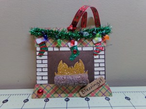 Fireplace Shaped Gift Tag