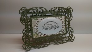 I used the Spellbinders Mystical Embrace Die to make this one.