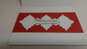 Spellbinders Sparkle Border Christmas Card Inside