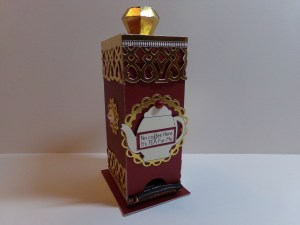 Tea box holder with tea bags