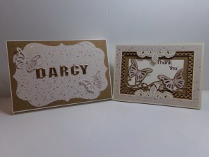 Butterfly Shadow Box Thank You Card and Matching Box