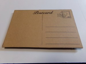 The back is done with the Post Card Printable Set from The Cutting Cafe