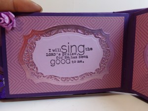 The other pages were a patterned paper mat with a metallic paper die cut.