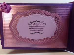 Some of the pages were a metallic mat with a patterned paper diecut.