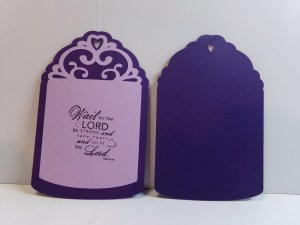 Here is one of the pull out tags front and back.  Each page has a tag.