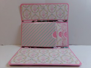 There are three flap pockets which are made from #10 envelopes.