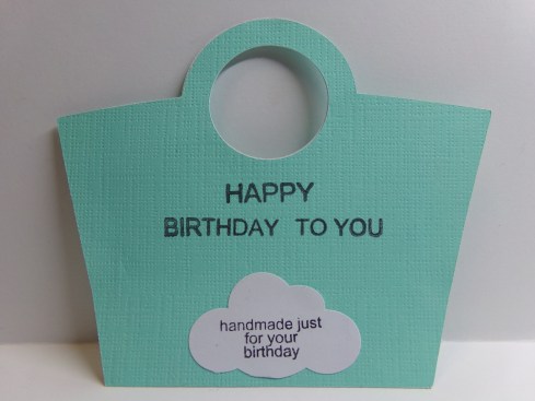 Birthday Purse Gift Card Holder Insert Back