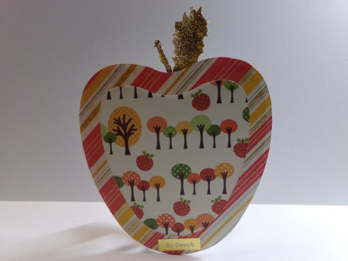 Apple Treat Cup Card Picture Frame Front View